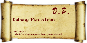 Dobosy Pantaleon névjegykártya